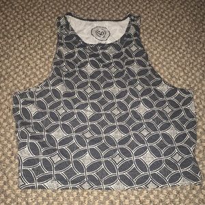 patterned cropped tank